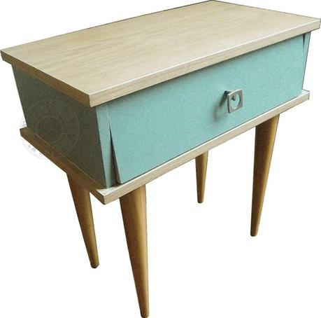 Pur vintage Chevet vintage bleu - détouré