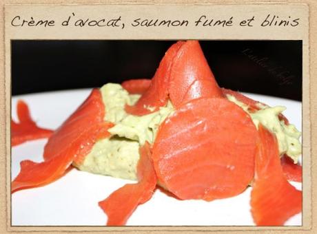 Crème d’avocat, saumon fumé et blinis Crème d'avocat, saumon jumé et blinis 3