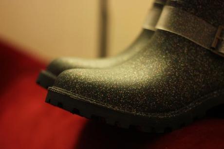 Sparkling boots rainbow boots