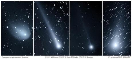 Photos des comètes ISON, Lovejoy, Encke et Linear X1