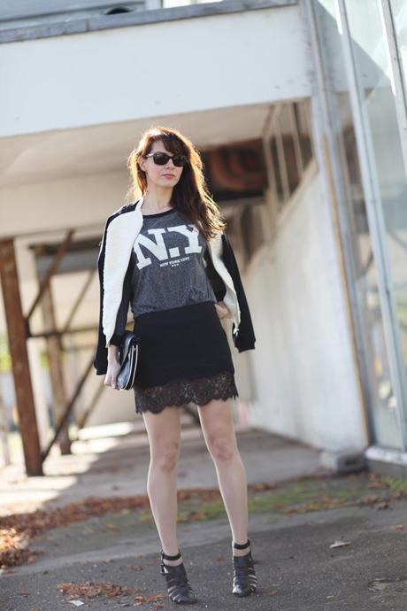 zara sweat nyc fashion jupe dentelle fashion blogger blog mode photo sweat new york The one