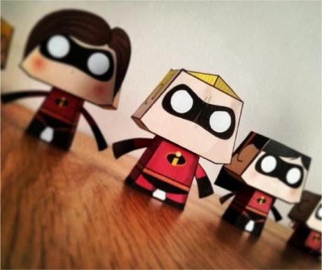 The Incredibles de Paper Minions (x 5)