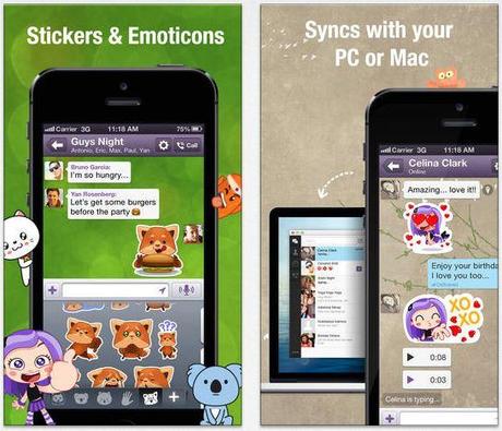 Viber 4 : nouveaux stickers et fonction appuyer pour parler VIBER 4