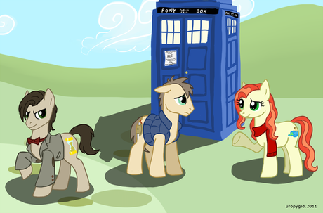 72720 - Amy_Pond Doctor_Whoof Doctor_Whooves Eleventh_Doctor Matt_Smith Rory_Williams doctor_who ponified tardis