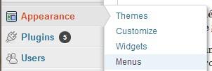 menus wordpress