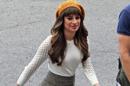 Lea Michele : de la joie et de la bonne humeur sur le tournage de Glee !