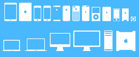 Icones Flat UI Apple devices