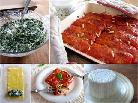 Cannelloni aux épinards et brocciu Cannelloni aux épinards et brocciu