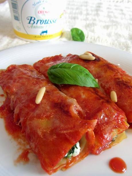 Cannelloni aux épinards et brocciu Cannelloni aux épinards et brocciu