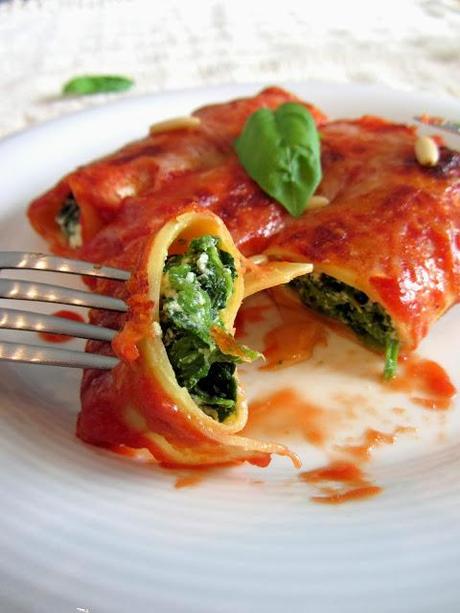 Cannelloni aux épinards et brocciu Cannelloni aux épinards et brocciu