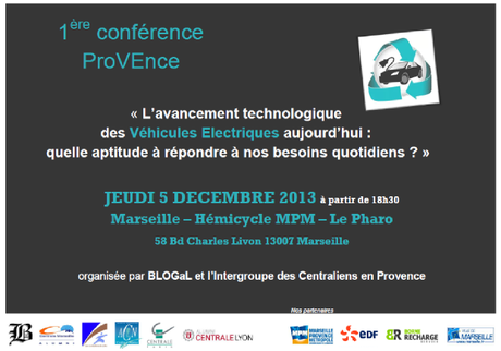 Conférence Véhicules Electriques à Marseille, Live Tweet le 5/12/2013