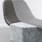 DESIGN: un siège de cuir et de marbre signé Grégoire de Lafforest DESIGN: un siège de cuir et de marbre signé Grégoire de Lafforest