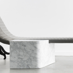 DESIGN: un siège de cuir et de marbre signé Grégoire de Lafforest DESIGN: un siège de cuir et de marbre signé Grégoire de Lafforest