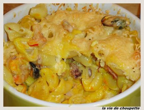 GRATIN DE PATES AUX FRUITS DE MER 029