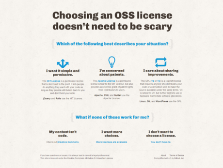 Choosing an OSS license doesn't need to be scary