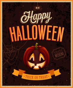 Happy Halloween Poster. Vector illustratoin.