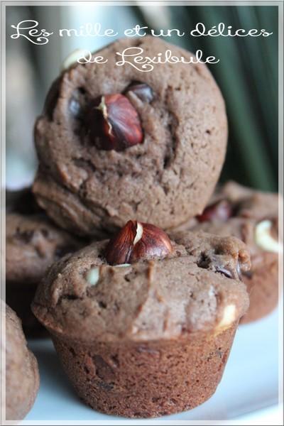 ~Mini muffins aux brisures de chocolat et aux noisettes~