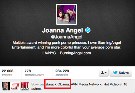 Barack Obama suit des actrices de films X sur Twitter
