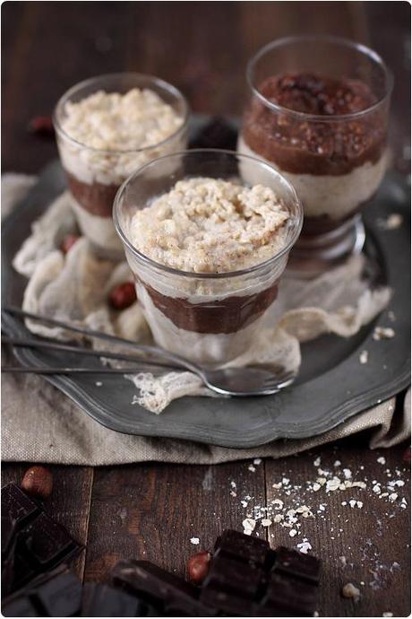 Porridge bi goût : noisettes / chocolat Porridge bi goût : noisettes / chocolat