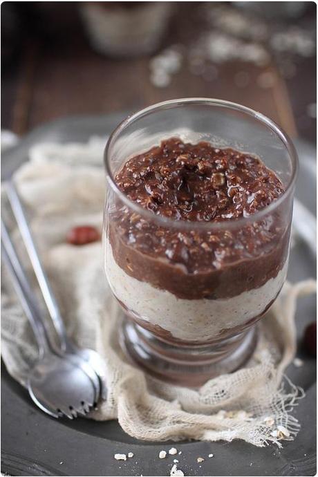 Porridge bi goût : noisettes / chocolat Porridge bi goût : noisettes / chocolat