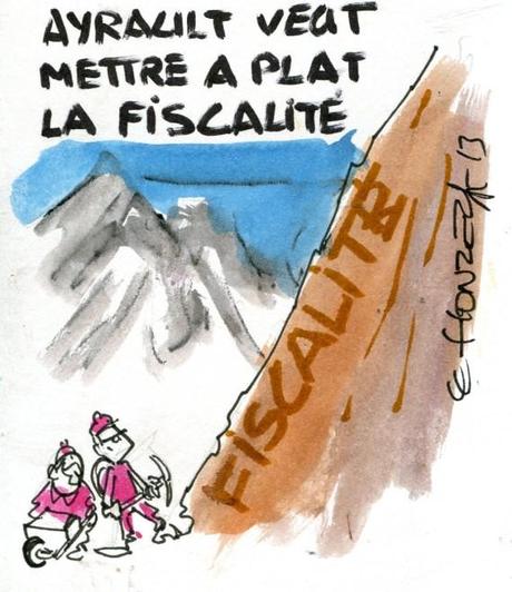 Réforme fiscale : Ayrault rencontre les « partenaires sociaux » imgscan contrepoints 2013-2384 remise à plat
