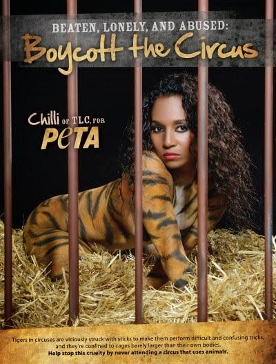 Chilli se mobilise avec Peta, dans une nouvelle campagne contre la cruauté envers les animaux dans les cirques