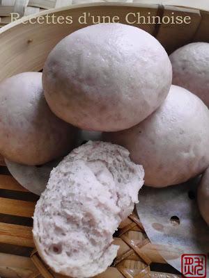 Mantou à la patate violette 紫薯馒头 zǐshǔ mántou
