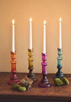 colorful candle holders