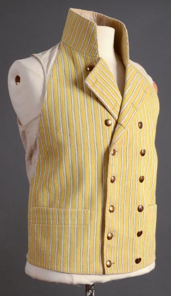 Vente d’étoffes, papiers peints, costumes et haute-couture Gilet croisé, vers 1810-1820