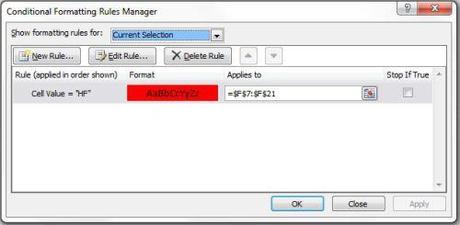 Excel: Identifier les éléments hors norme Format conditionnel