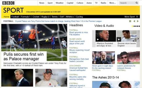 Capture d'écran de la BBC Sport.