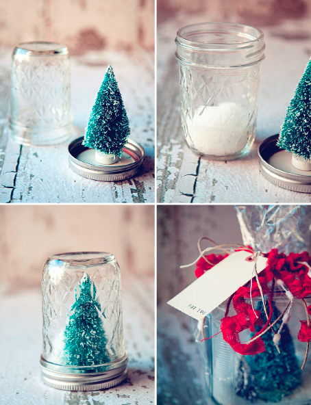 Snow Globes & Mason Jars DIY : Des mason jars personnalisés pour Noël