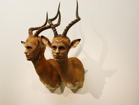 Kate Clark – taxidermie art sculpture animal / Human – cerf