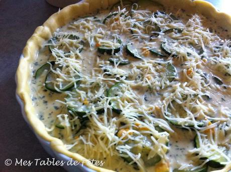 Tarte courgettes vieux fromage