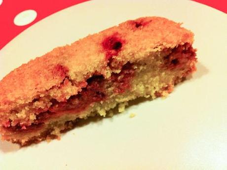 Cake aux framboises # polenta
