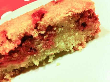 Cake aux framboises # polenta