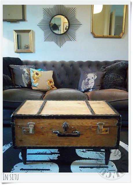 Arrivée à bon port Valise-table - in situ