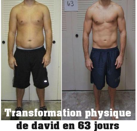 Transformation physique de david en 63 jours