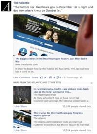 Facebook regroupe les articles portant sur la même information.