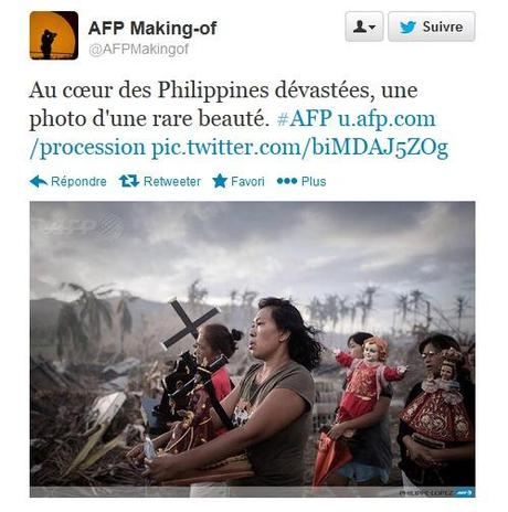 Photo prise par l'AFP dans les Philippines après le passage du typhon Haiyan