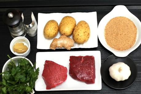 #Xmascookingchallenge : Pavé de boeuf en croûte d’herbes, purée de pommes de terre aux effluves de gingembre IMG_6080