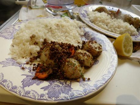 Saint-Jacques à la chapelure de noisettes P1120015