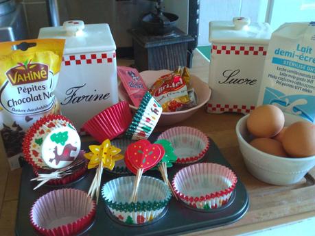 En attendant les Père Noël : les cup cakes de Noêl au chocolat