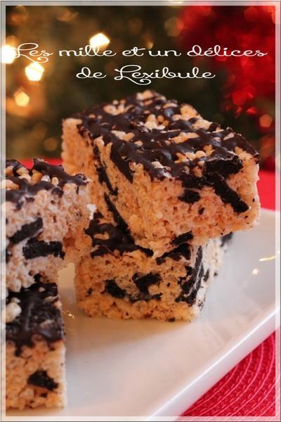 ~Carrés Rice Krispies aux biscuits Oréo~ ~Carrés Rice Krispies aux biscuits Oréo~