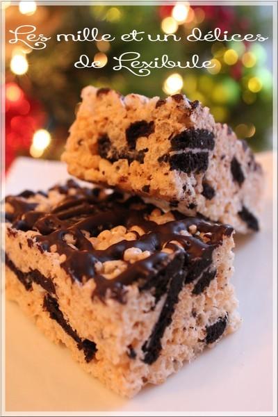 ~Carrés Rice Krispies aux biscuits Oréo~ ~Carrés Rice Krispies aux biscuits Oréo~