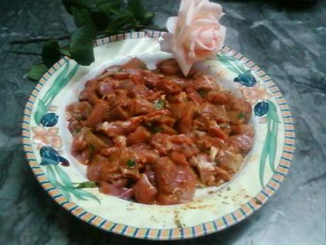 Brochettes de dinde à la chermoula et son riz couronné Brochettes de dinde à la chermoula et son riz couronné