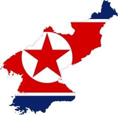 North Korea flag map