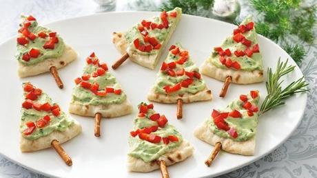 16 idées originales pour votre apéritif de Noël ! Mini Pita en sapin de noel