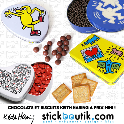 Chocolats, Biscuits, idées cadeaux et objets inédits Keith Haring