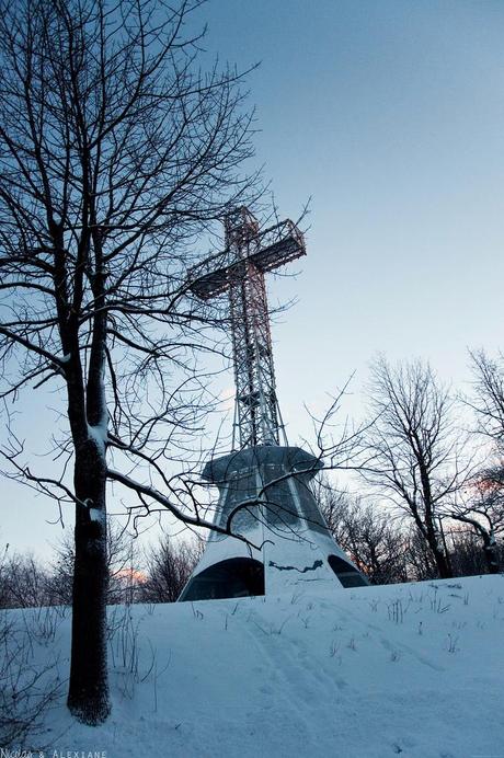 Neige et coucher de soleil au Mont-Royal Neige et coucher de soleil au Mont-Royal